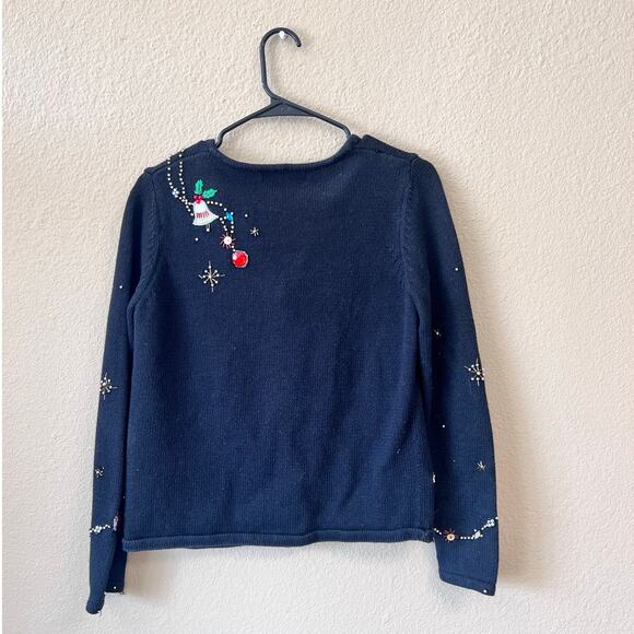 Vintage 1980's Kikit kitschy Christmas xmas cardigan sweater size S - Picture 6 of 6